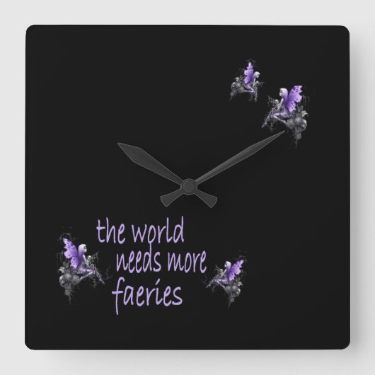 Horloge Carrée Plus de fées (Recto)