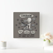 Horloge Carrée Plus grand rêve (Maison)