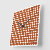 Horloge Carrée Point Safari rouge rouille (Angle)