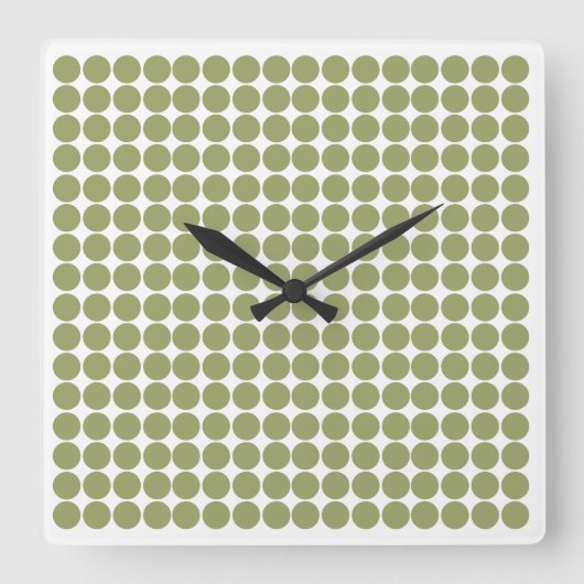 Horloge Carrée Point Safari vert (Recto)