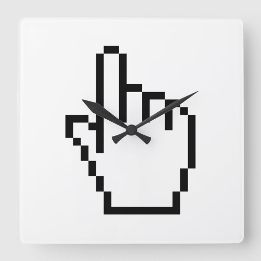 HORLOGE CARRÉE POINTEUR À MAIN / CURSEUR À SOURIS (Recto)