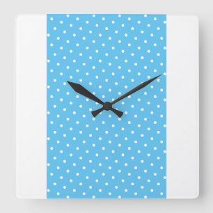 Horloge Carrée Points Gratuits Bleus Grand Ciel Élégants Et Moder