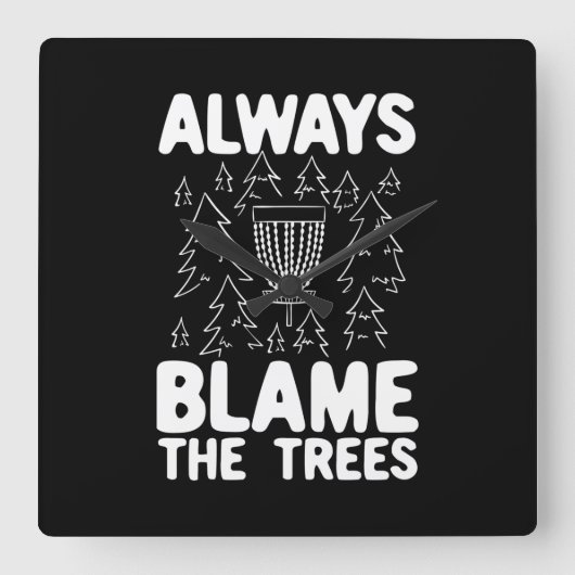 Horloge Carrée Poison de Disc Golf Disc Basket (Recto)