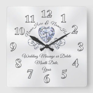 Horloge Carrée Poison de Stunning Personalized