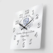 Horloge Carrée Poison de Stunning Personalized (Angle)
