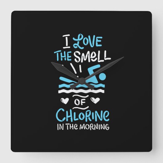 Horloge Carrée Poison de Swimming Swim Sport (Recto)