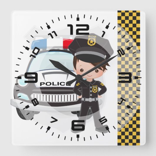 Horloge Carrée Police (Recto)