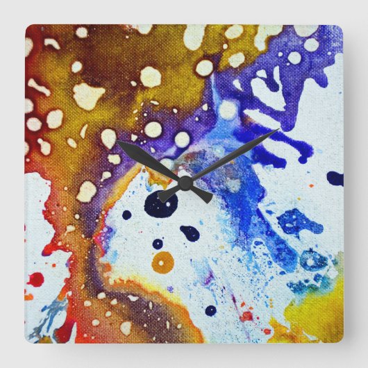 Horloge Carrée Polychromoptic #1B par Michael Moffa (Recto)