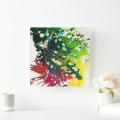 Horloge Carrée Polychromoptic #4 par Michael Moffa (Maison)