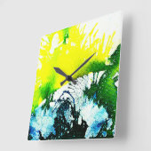 Horloge Carrée Polychromoptique #2A par Michael Moffa (Angle)