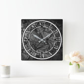 Horloge Carrée Polygone, peinture (Maison)