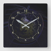 Horloge Carrée pomme dorée (Recto)