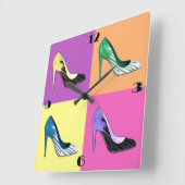 Horloge Carrée Pompes stylets/chaussures/talons hauts d'art de (Angle)