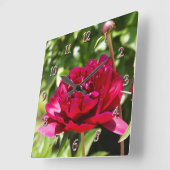 Horloge Carrée Ponie bourguignonne (Angle)