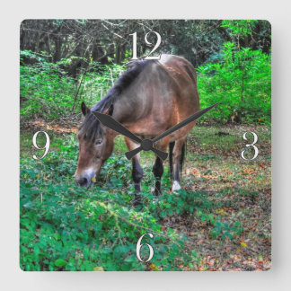 Horloge Carrée Pony Pony Equine Photo Amateurs de chevaux