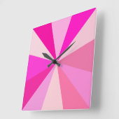 Horloge Carrée Pop Art Moderne années 60 Funky Geometry Rays en r (Angle)