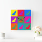 Horloge Carrée pop art shoes (Maison)