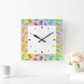 HORLOGE CARRÉE POP ART SUÇONS (Maison)