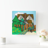 Horloge Carrée Pop Peacock (Maison)