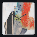 Horloge Carrée Pop Quirk I<br><div class="desc">Pop Quirk I de Jennifer Goldberger. Différentes textures, couleurs et formes ont été utilisées pour créer une oeuvre cool d'art moderne. | 161804FN</div>