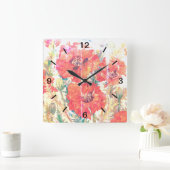 Horloge Carrée poppé flowerck clock (Maison)