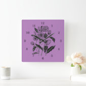 Horloge Carrée Poppies Wall Clock (Maison)