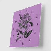 Horloge Carrée Poppies Wall Clock (Angle)