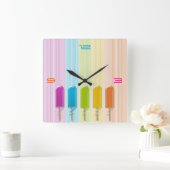Horloge Carrée popsicles (Maison)