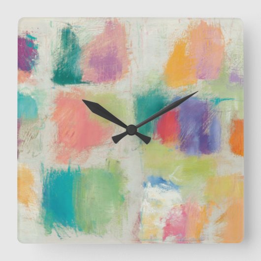 Horloge Carrée Popsicles Horizontal Stone Abstract (Recto)
