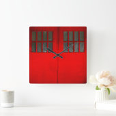 Horloge Carrée Porte du service d'incendie (Maison)