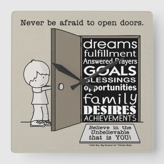 Horloge Carrée Portes ouvertes (Recto)