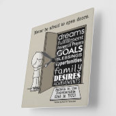 Horloge Carrée Portes ouvertes (Angle)