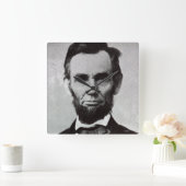 Horloge Carrée Portrait d'Abe Lincoln 2 (Maison)