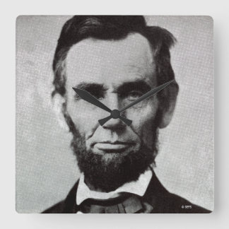 Horloge Carrée Portrait d'Abe Lincoln 2