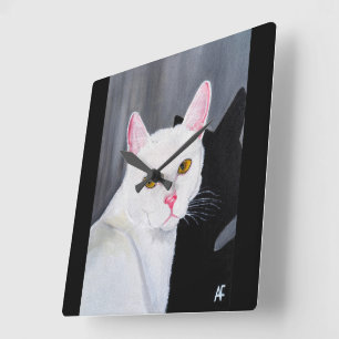 Horloge Carrée Portrait de Blanca Peinture d'Alfred Fox