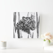 Horloge Carrée Portrait de Cheetah (Maison)