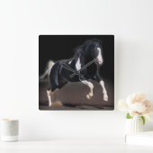 Horloge Carrée Portrait de cheval VIII (Maison)