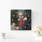 Horloge Carrée Portrait de Ludwig van Beethoven (Maison)