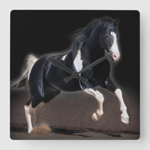 Horloge Carrée Portrait VIII de cheval