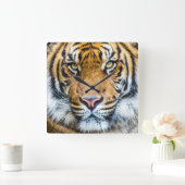 Horloge Carrée Portrait Visage Tiger (Maison)