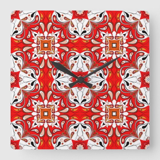 Horloge Carrée Portuguese Ceramic Tile Pattern (Recto)