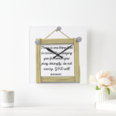 Horloge Carrée positive Sentence poster (Maison)