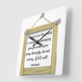 Horloge Carrée positive Sentence poster (Angle)