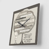 Horloge Carrée Possibilités illimitées (Angle)