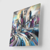 Horloge Carrée Poster (Angle)