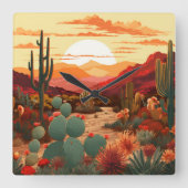 Horloge Carrée Poster de beauté du désert #1 (Recto)