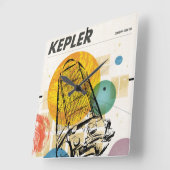 Horloge Carrée Poster du télescope spatial Kepler. (Angle)