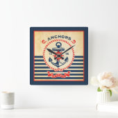 Horloge Carrée Poster nautical (Maison)