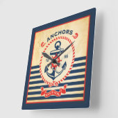 Horloge Carrée Poster nautical (Angle)