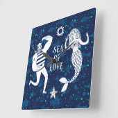 Horloge Carrée Poster Sea Of Love (Angle)